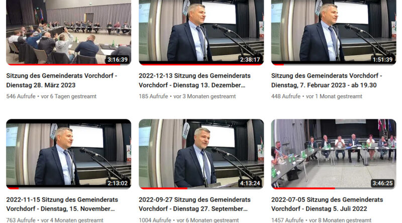Live-Streams der Liste FÜR Vorchdorf – Eine Erfolgsgeschichte